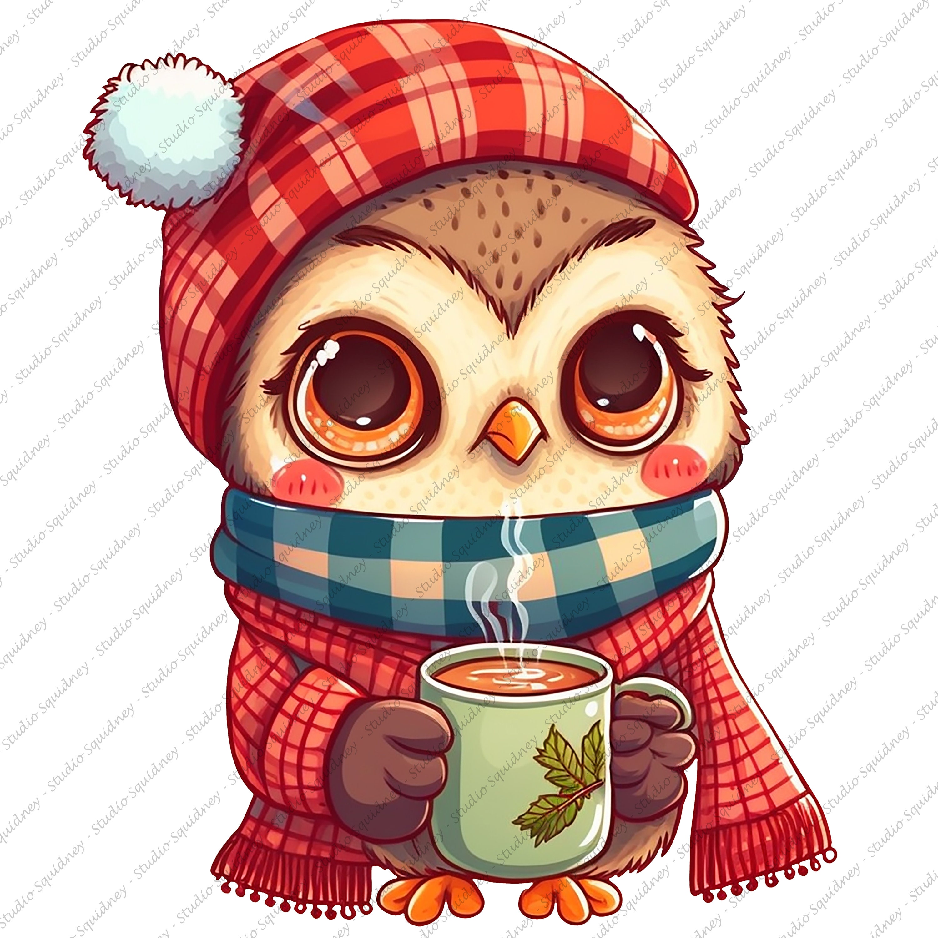 Christmas Owl PNG, Merry Christmas Owl Sublimation Design, Owl PNG, Owl PNG