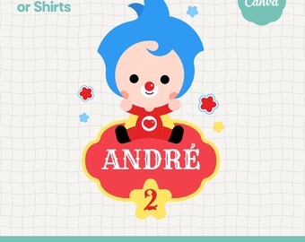 Plim Plim PNG | T-Shirt Design | Cake topper | PNG | Clipart | Clown | Digital cake topper | Digital Download Png | Birthday Plim Plim