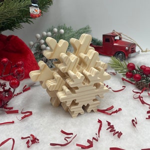 Winter Schneeflocke V3 Unfertiges Handwerk Massivholz Ausschnitt, Tiered Tablett Dekor, DIY Handwerk Holzform, DIY Weihnachtsdekor Rohholz Ausschnitt