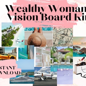 Printable Vision Board Kit, Abundance Vision Board, Vision Board Photos, Vision Board Quotes, Manifesting Wealth, Ultimate Vision Board Kit