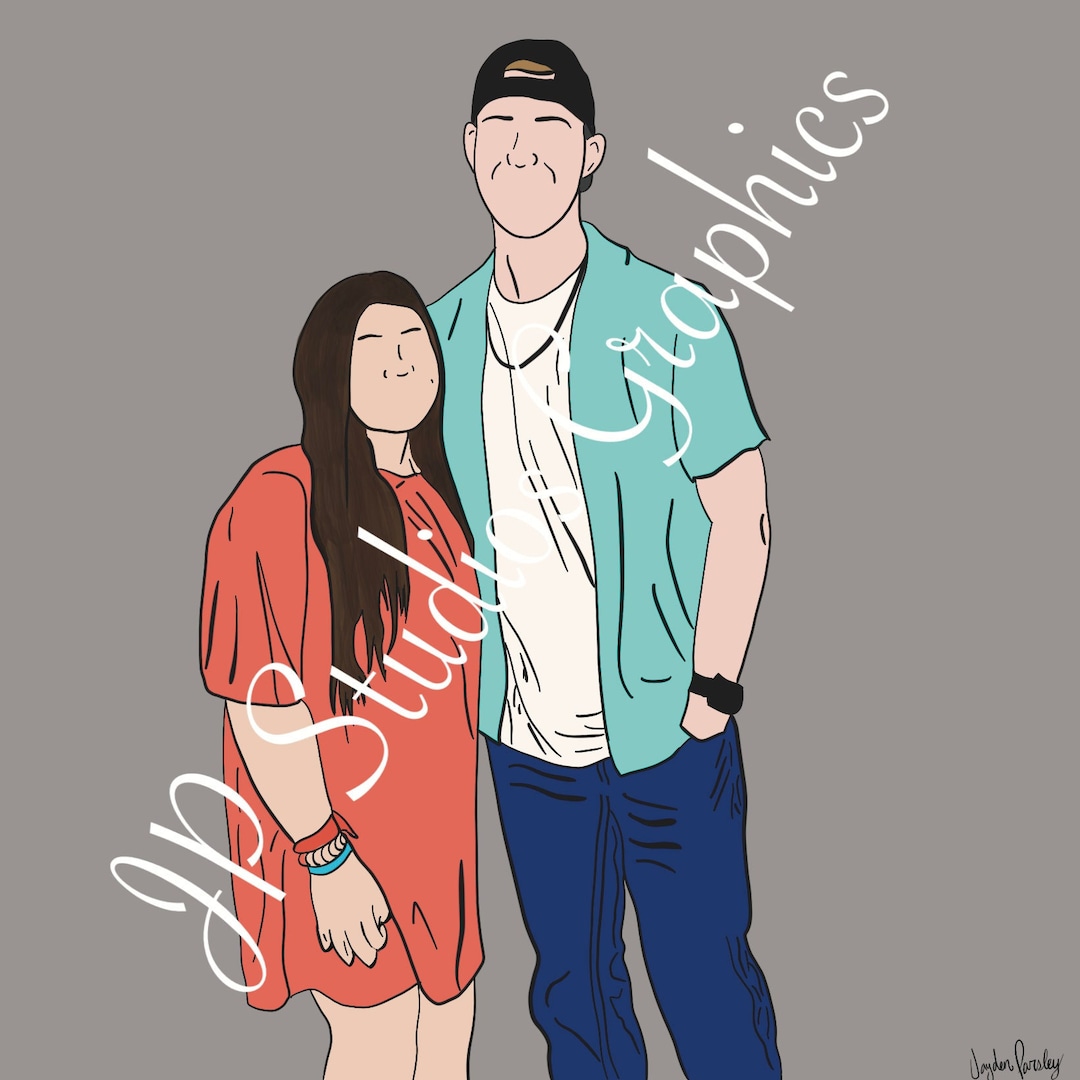 Digital Minimalist Portrait Art Etsy