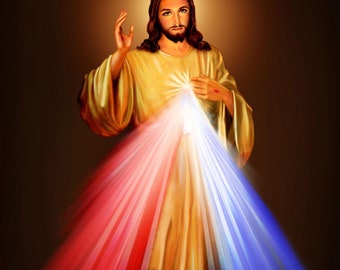 Divine Mercy Jesus I Trust In You 8.5 X 11 Inch Glossy Photo. Perfect for Framing. Beautiful!