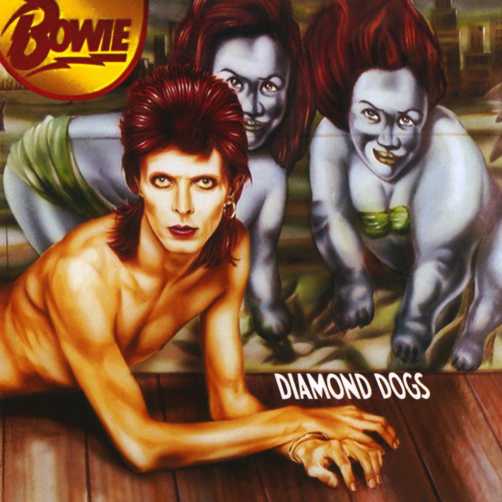 ビンテージ 70s デヴィッドボウイ ダイアモンドの犬 ポスター デッドストック Diamond Dogs David Bowie Poster - Etsy