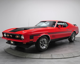 1971 Ford Mustang Mach 1 24 X 36 Inch Poster Beautiful!