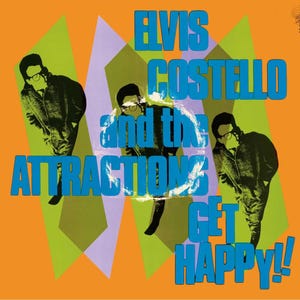 Elvis Costello - Get Happy 24 X 24 Inch POSTER Americana Wall Art
