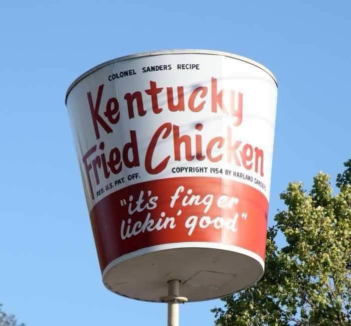 Kentucky Fried Chicken Bucket Sign 1970s 24 X 18 Inch Poster Americana Wall Art