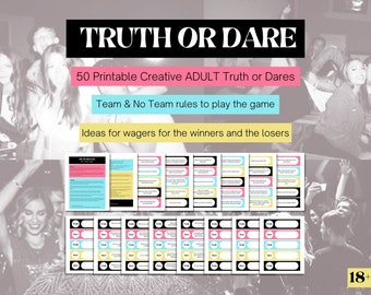 Truth or Dare Printable - Etsy