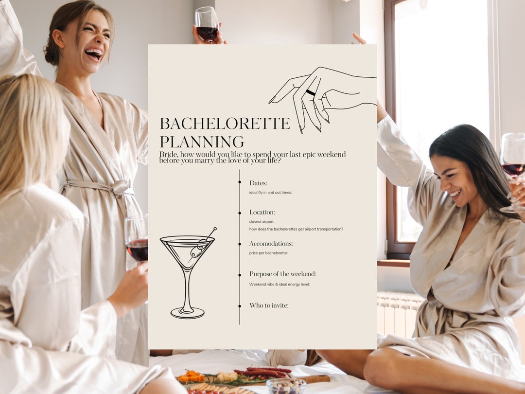 Bachelorette Weekend Planning | Checklist &amp; Cheat Sheet | for Maid of ...
