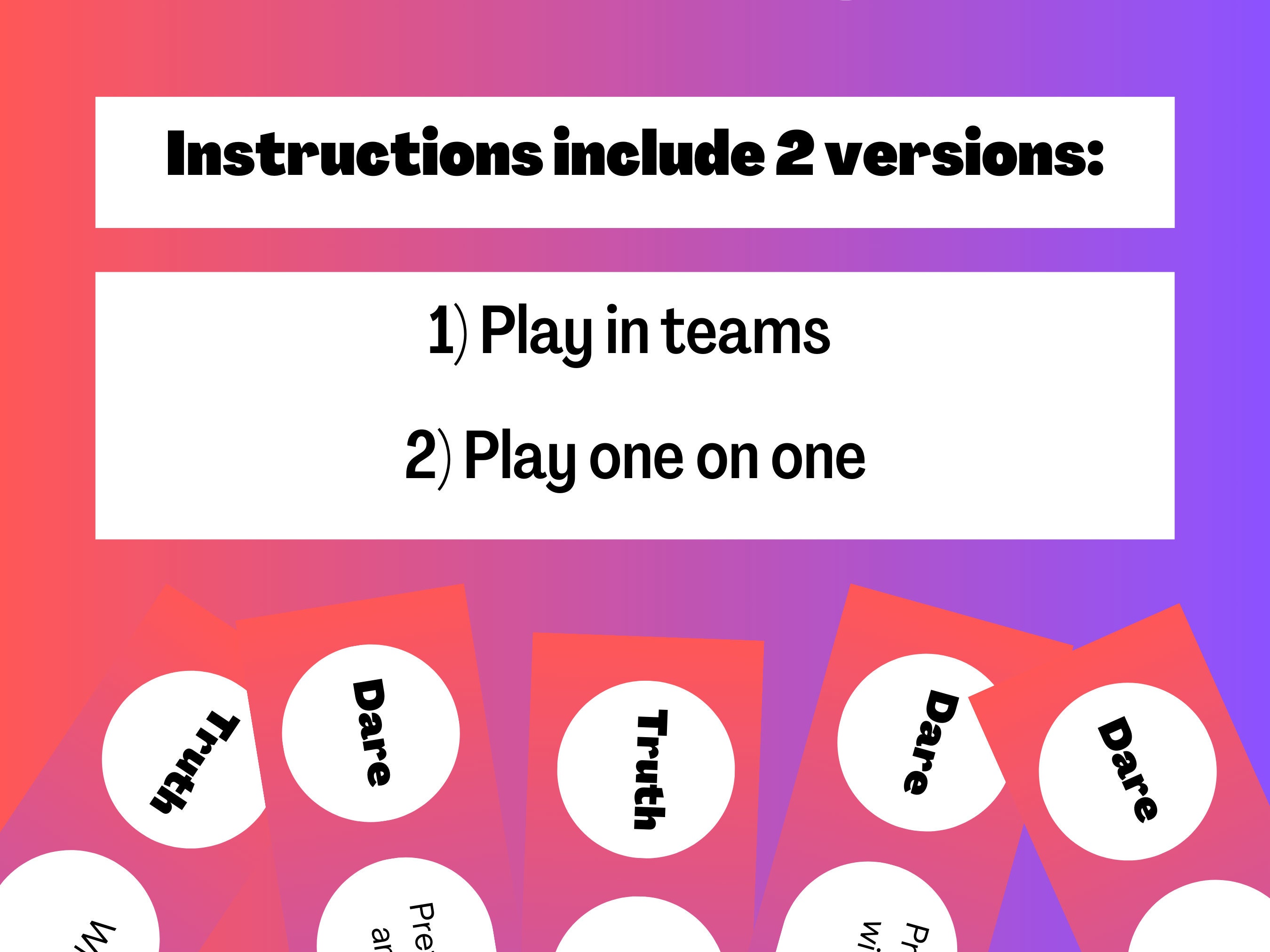 Bachelorette Party Game, Printable Truth or Dare, Adult Ice Breaker ...