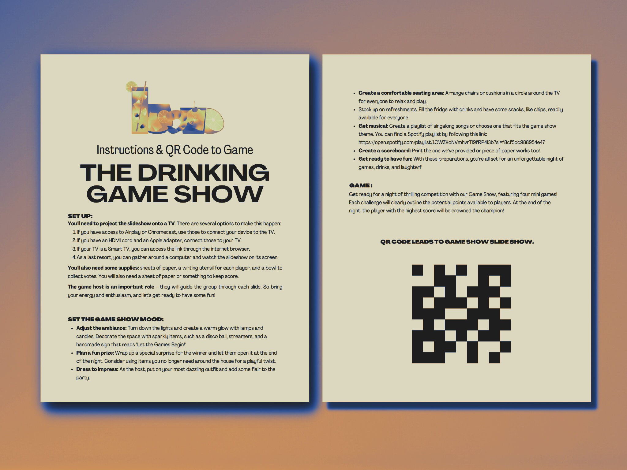 4 in 1 Adult Drinking Games Downloadable TV Party Game Answer Battle