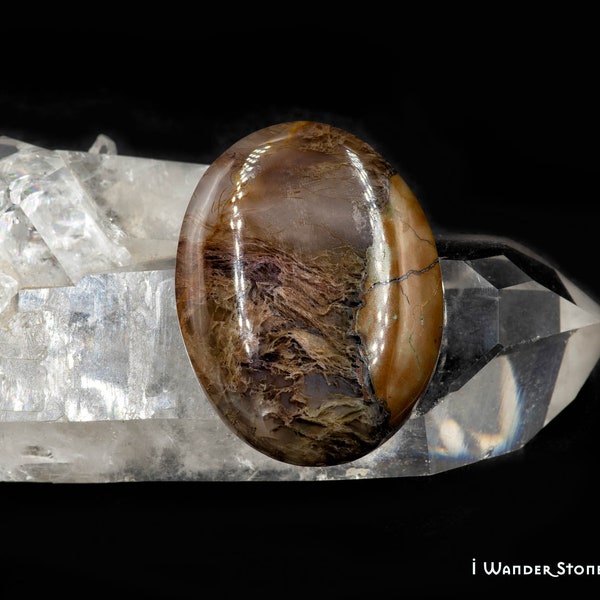 Peach Blossom Agate Cabochon, Oval Cabochon, One of a Kind