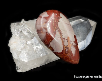 Noreena Jasper Cabohcon, Teardrop, Large Cabochon