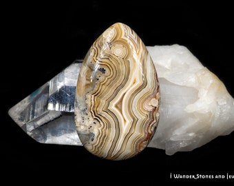 Crazy Lace Agate Cabochon, Teardrop Shape, Jewelry Making