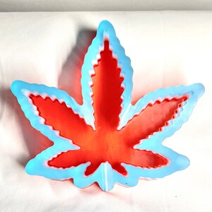 Pot Leaf Ashtray (red, white&blue)