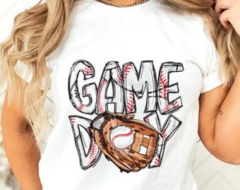 BASEBALL glove game day tee