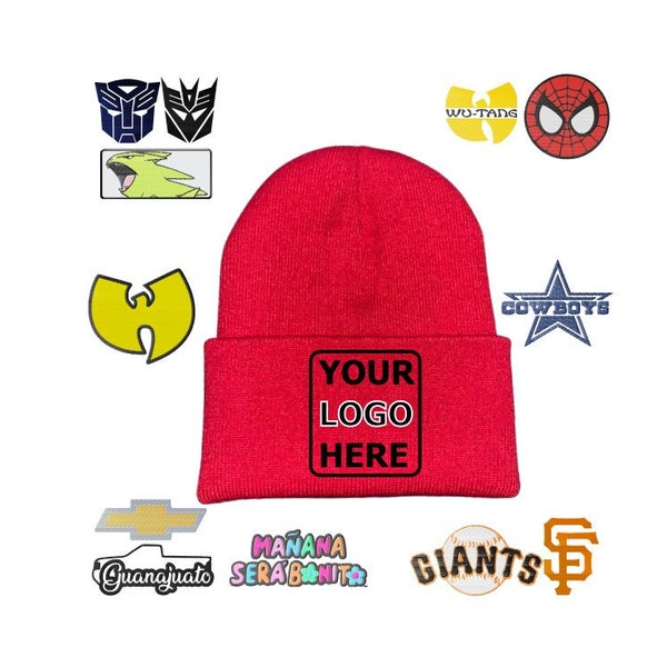 Custom Embroidered Beanies | Any Custom Logo | Picture to Digital Design | Personalized Text and Artwork