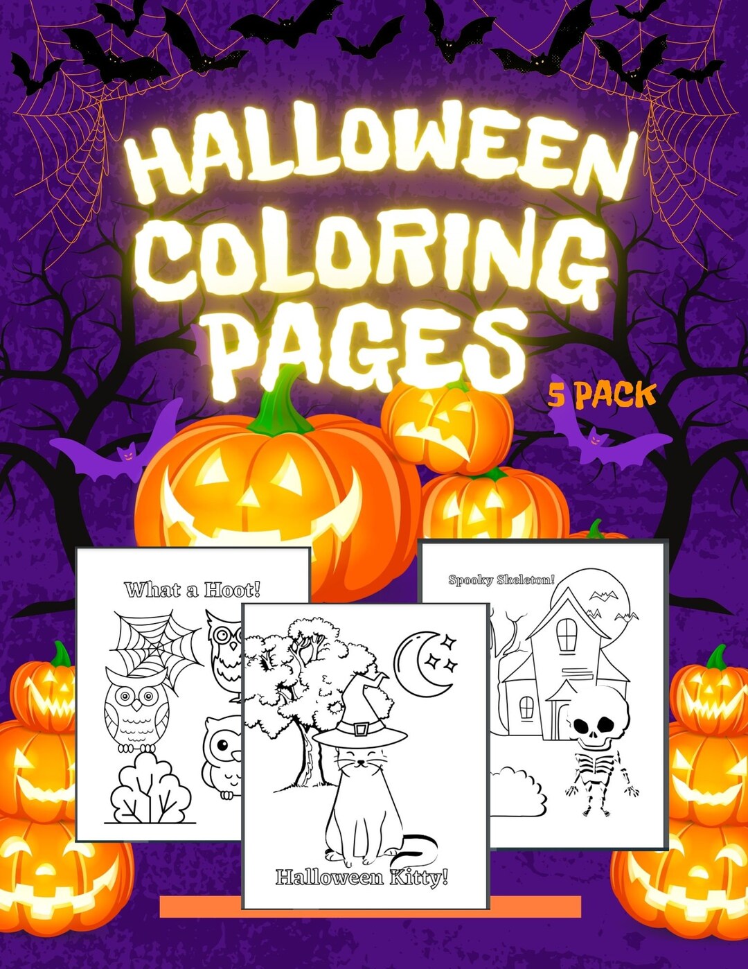 Halloween Coloring Book Printable Etsy Halloween Coloring Book Printable Etsy