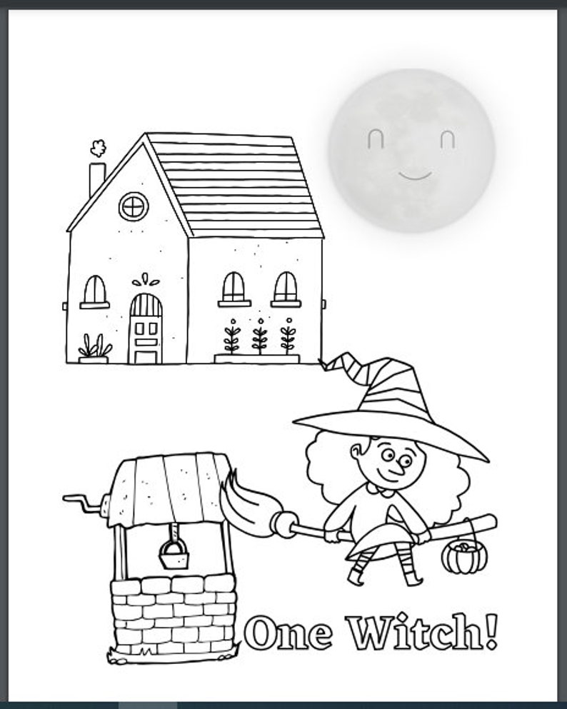 Halloween Coloring Book Printable - Etsy
