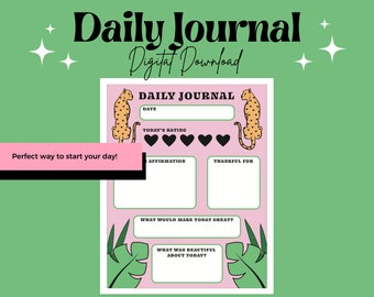 digital daily check in | digital daily journal | GoodNotes | Notability