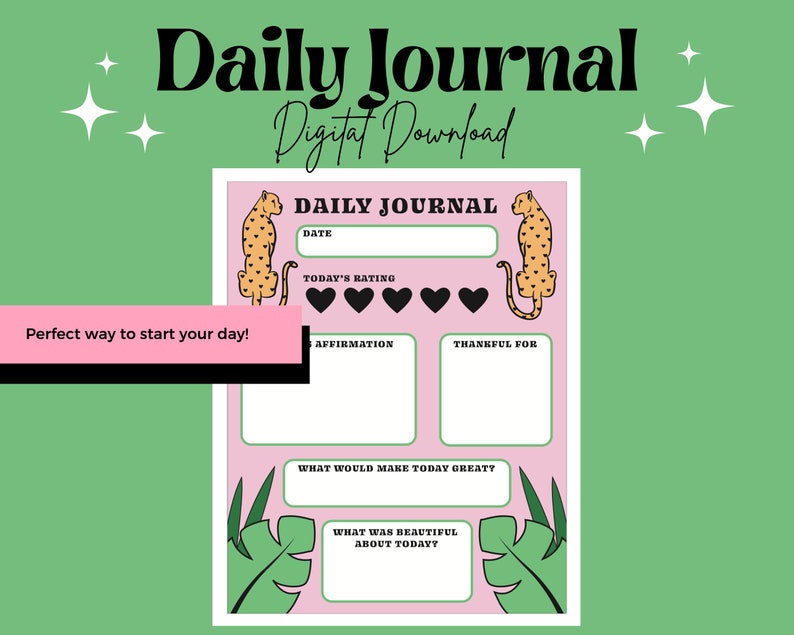 digital daily check in digital daily journal GoodNotes Notability image 1