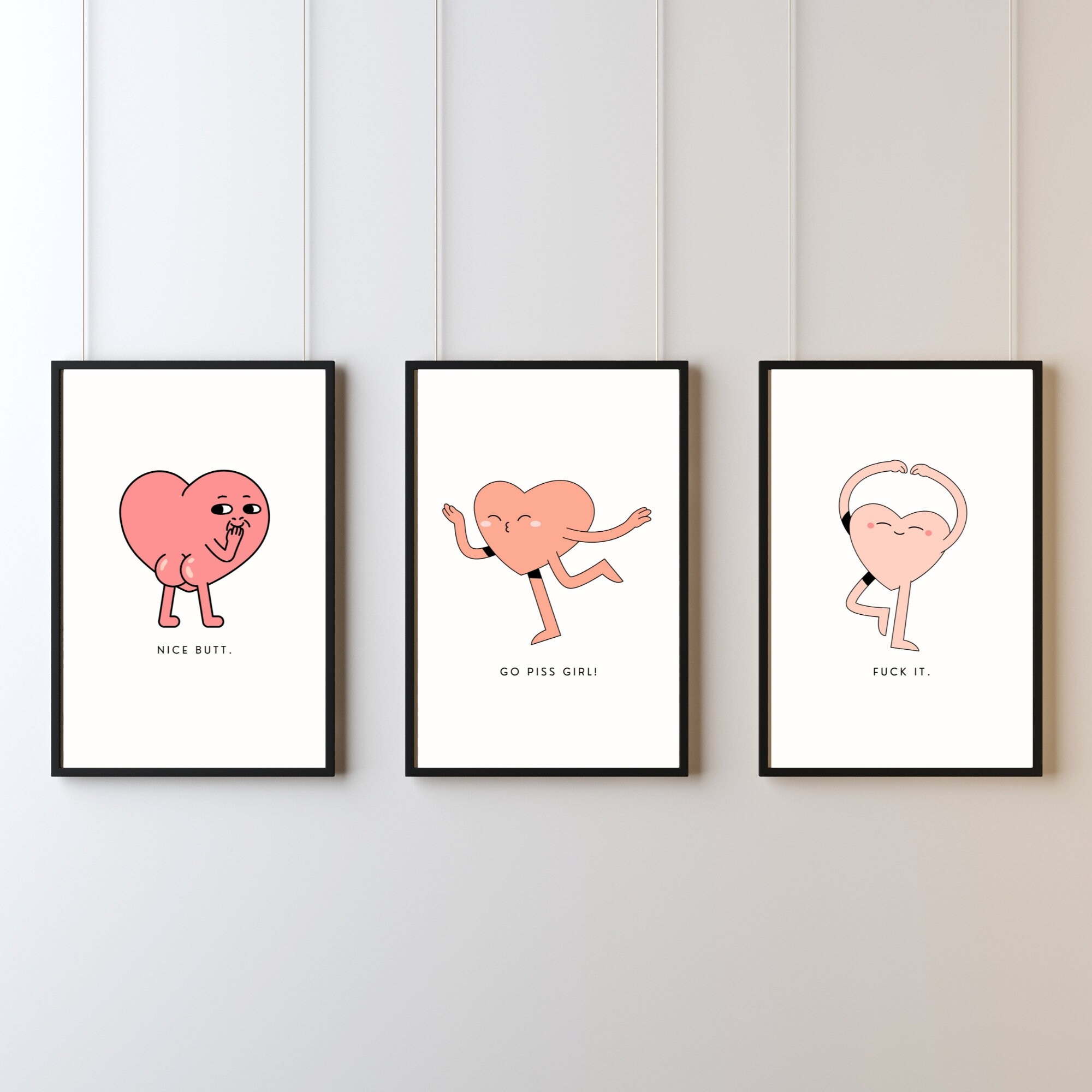 Go Piss Girl, Bathroom Wall Art, Cute Bathroom Decor, Trendy Prints ...