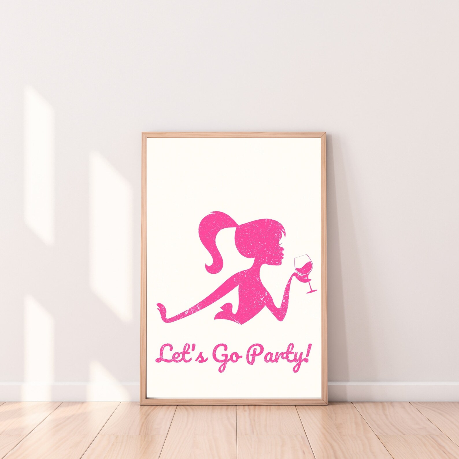 Let's Go Party, Barbie Theme Poster, Bar Cart Decor, Bar Cart Prints ...