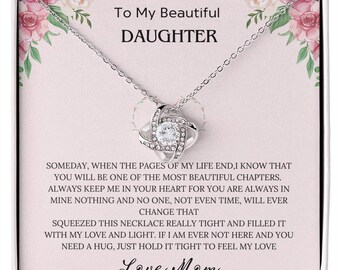 To My Beautiful Daughter - Love Knot Neccklace