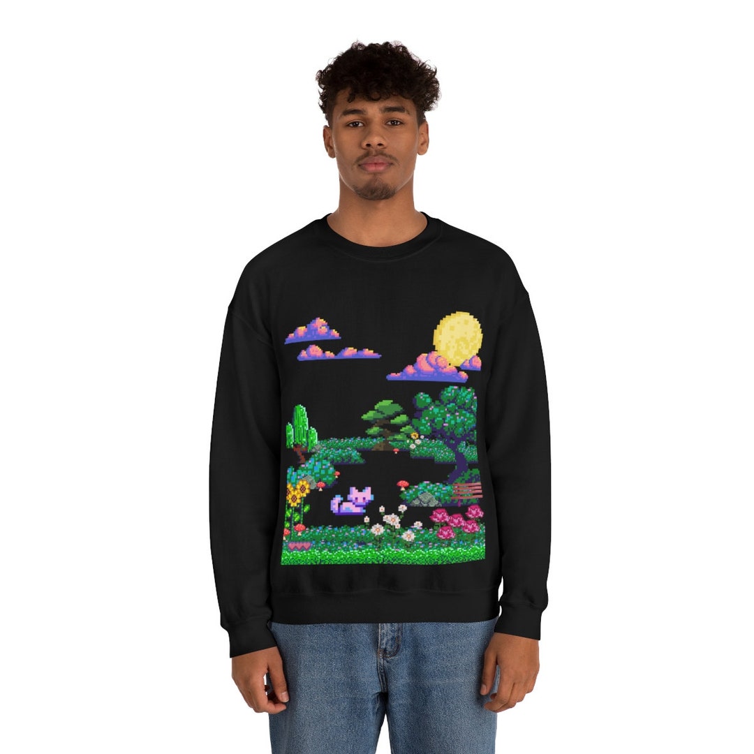 Retro Pixel Fantasy Video Game Sweater Gamer Sweater Etsy