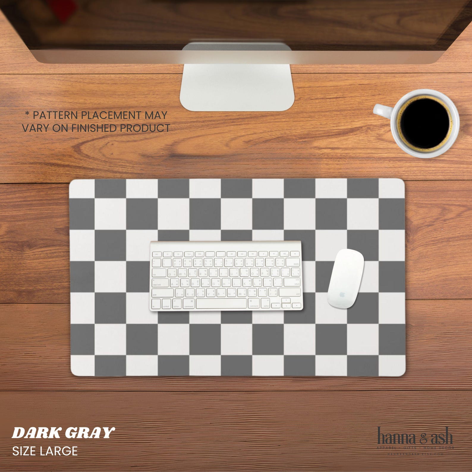 Checkered Desk Mat, Aesthetic Desk Pad, Large Gaming Mouse Pad ...