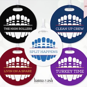 Bowling Bag Tag, Bowling Team ID Tag, Team Name Bag Tag, Personalized Bowling Luggage Tag, Bowling Bag Identification Tag, Bowler Gift
