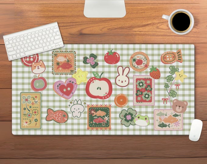 Juminocore, Heisei Retro, Deskmat, Cutecore, Mouse Pad, Kawaii Desk Mat, Desk Pad, Large Mouse Pad, Cubicle Decor, Gift For College Student