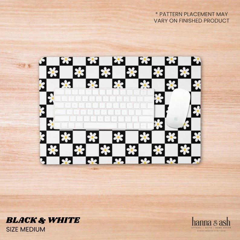 Daisy Desk Mat, Checkered Desk Mat, Aesthetic Desk Pad, Large Gaming ...