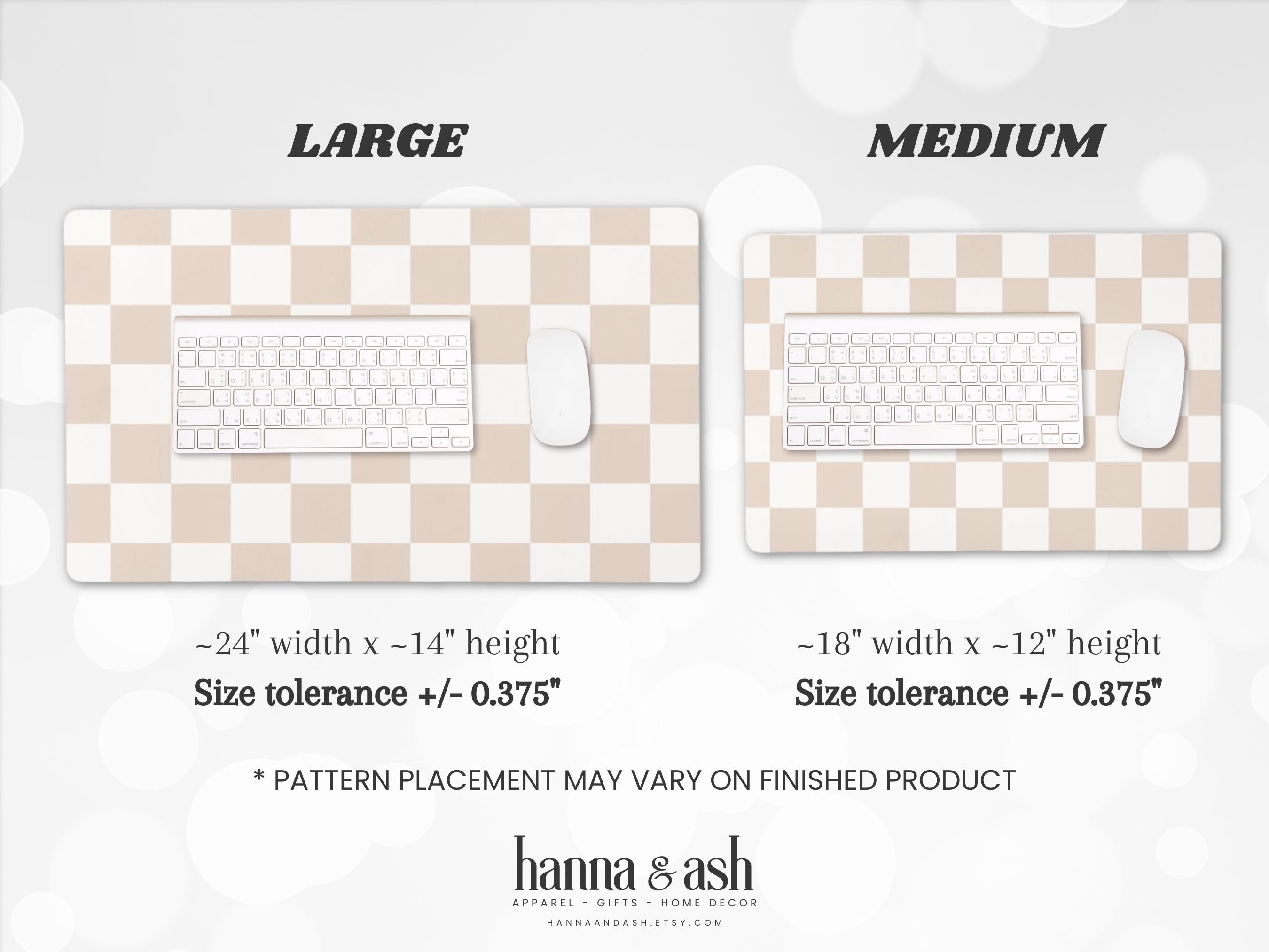 Checkered Desk Mat, Aesthetic Desk Pad, Large Gaming Mouse Pad ...