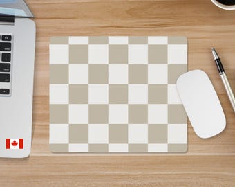 Tapis de souris à carreaux, Adorable tapis de souris, Tapis de bureau, Tapis de souris esthétique, Tapis de souris pour ados, Décoration de cabine de douche, Dortoir universitaire, Expédié depuis le Canada