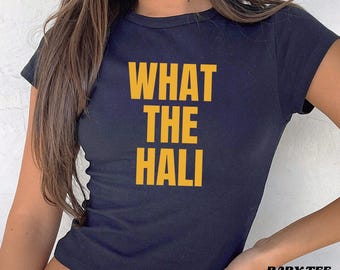 Maglietta What the Hali, maglietta Tyrese Haliburton, manica lunga, felpa, cappuccio, regalo per appassionati di basket, adulti, ragazzi, bambini piccoli, neonati