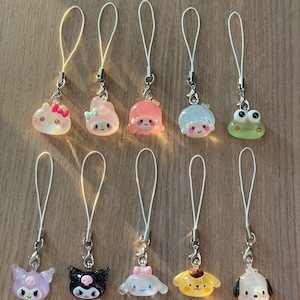 Choose your own charms 5 pcs or 10 pcs Kawaii Character Resin 3D Phone Charms Custom y2k
