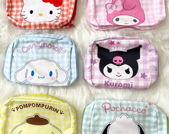 FREE GIFT for orders 88 and above Kawaii Sanrio Characters Travel Pouch Sanitary Cosmetic Bag