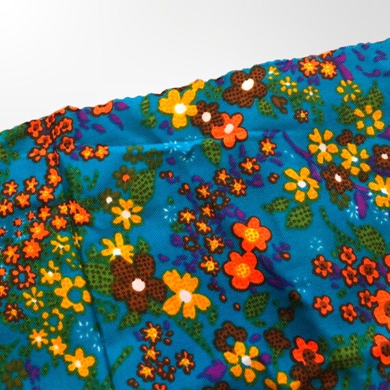 Homemade 1960s Barkcloth Floral Maxi Skirt - M/L - image 3