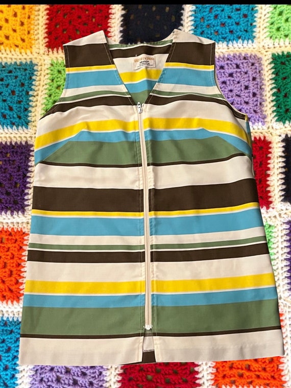 60s Striped Koret of California Tunic - Size L - image 1