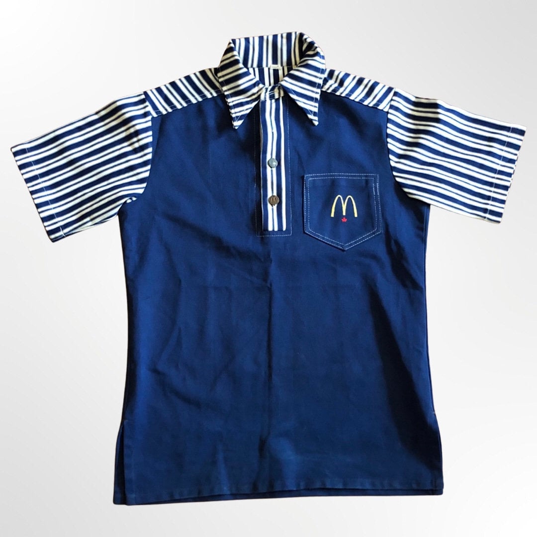 RARE Navy Blue Mcdonalds Uniform 1970s Etsy