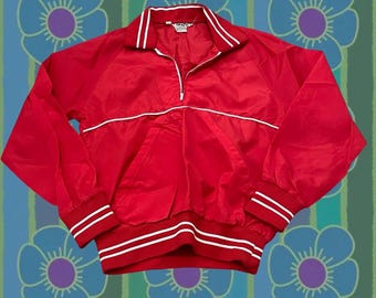 80s COLLECTOR PIECE Unisex CP Air Red Windbreaker - Size L