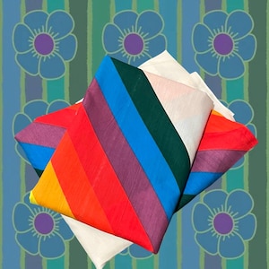 70s/80s Thomaston Rainbow Flat and Fitted Sheets - Twin