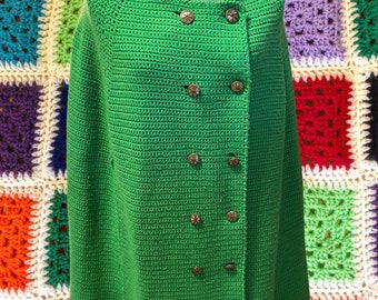 60s Handmade Knitted Cape - One Size
