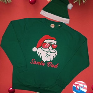 Weihnachtspullover Christmas Sweatshirt Weihnachtsmann Sweater Santa Dad | personalisiertes Geschenk | Wundershirtshop aus Österreich
