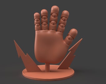 Poppy Playtime Green Hand Trophy modello di stampa 3d realizzato dai fan, download digitale