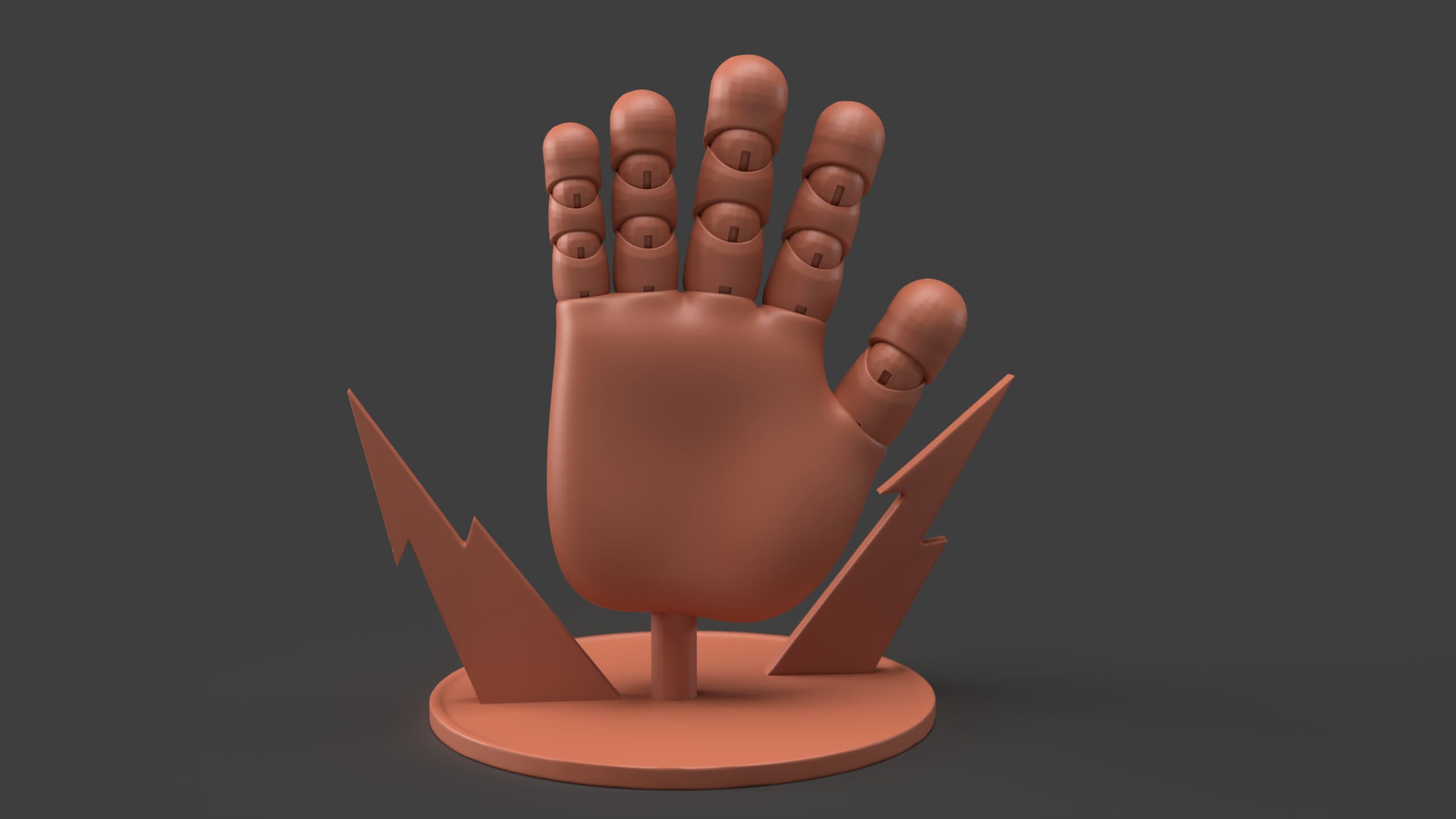 Poppy playtime Green hand trophy fan made 3d print model 3D model 3D  printable