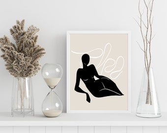 Matisse Body Form Print, Nude Abstract Wall Art, INSTANT DOWNLOAD Printable Art, Neutral Modern Poster, Contemporary Bedroom Wall Art