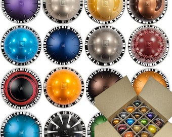 Nespresso VERTUO Coffee Taster Set Various Flavours Selection in Compartment Box vs Free Gift