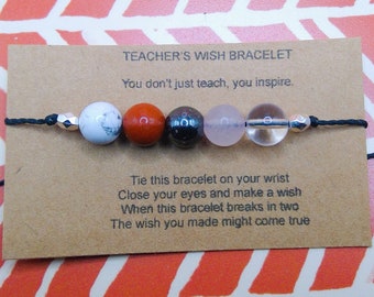 Teacher&#39;s Day gift, Teacher&#39;s gift, Happy teacher&#39;s day, Best teacher gift, Professor gift, Educator crystal gift Teacher crystal bracelet,