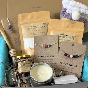 Fruchtbarkeitstee Geburtstagsgeschenk-Set Versuch schwanger zu werden Entspannungsgeschenk IVF Indulge Hygge Geschenkkorb Fruchtbarkeit Self Care Geschenk für Teeliebhaber